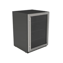 Load image into Gallery viewer, 24" 5.1c Outdoor Rated Fridge w/Glass Door and Glass Shelves
