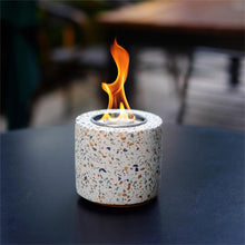 Load image into Gallery viewer, Cylindrical Terrazzo Tabletop Concrete Firepit