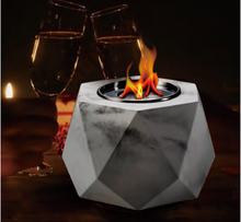 Load image into Gallery viewer, Diamond Tabletop Concrete Firepit Stainless Steel Burner