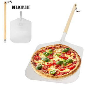 Pizza Peel with Detachable Wood Handle