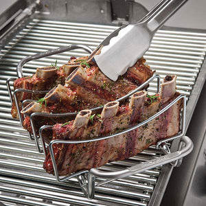 Stainless Steel Rib Rack - for Barbecue Grills